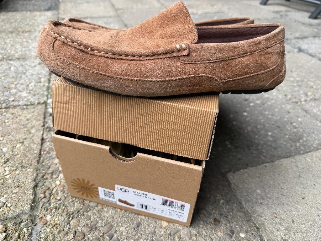 UGG M Alder instappers met voering heren 44,5 pantoffels, Kleding | Heren, Schoenen, Loafers, UGG, Bruin, Ophalen of Verzenden