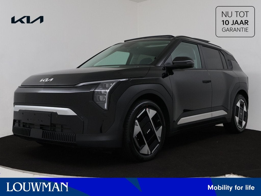 Kia EV3 Plus Advanced 81.4 kWh (bj 2026, automaat), Auto's, Zwart, Leder, Automatische klimaatregeling, 204 pk