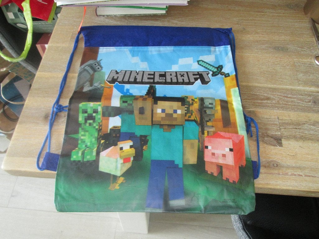 Minecraft Gymtas/Rugzak (nieuw), Meerkleurig, Minecraft, Nieuw, Ophalen of Verzenden