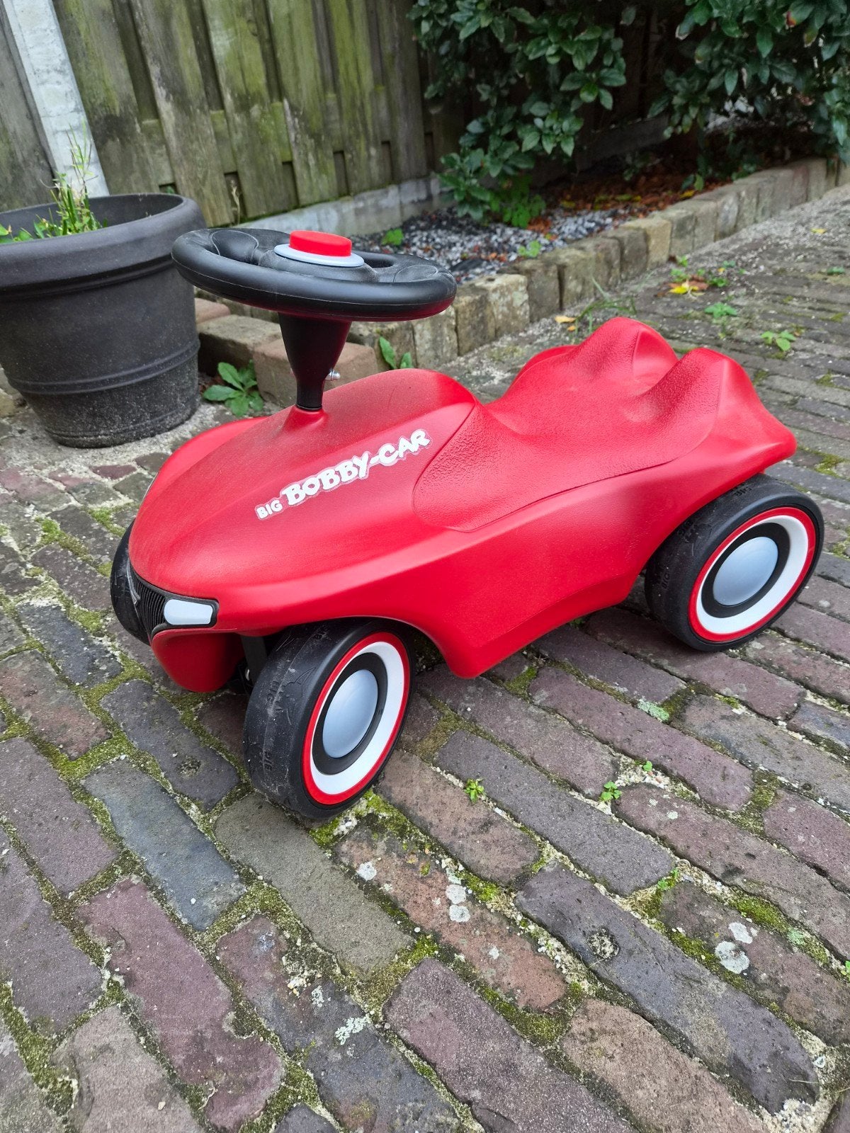 Originele rode BIG Bobby Car loopauto, Ophalen, Gebruikt, Duwvoertuig