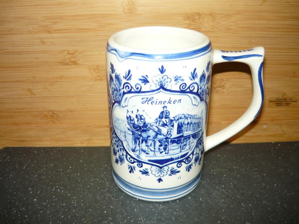 Bierpul Heineken - ISSA OSLO 1991 (Maritime) Delfts Blauw, Ophalen of Verzenden, Zo goed als nieuw, Pul(len), Heineken
