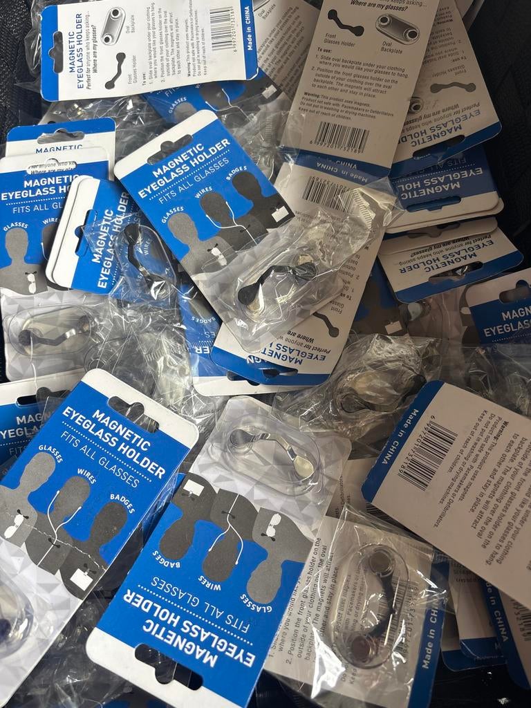 Magnetische brillenhouder partij, Overige merken, Zwart, Nieuw, Ophalen of Verzenden