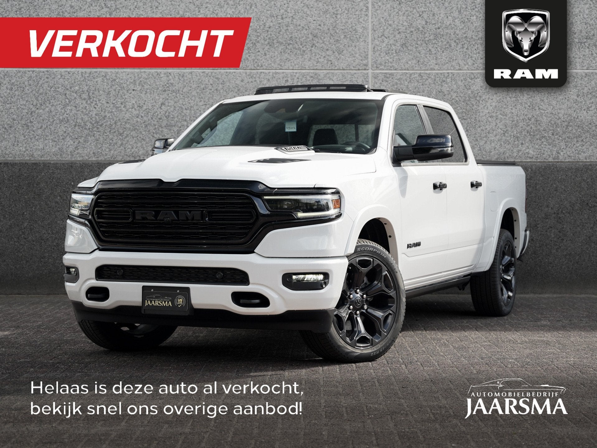Dodge Ram 1500 5.7 V8 4x4 Crew Cab Limited Night |Digitaal D, Automaat, 2460 kg, 5654 cc, 402 pk