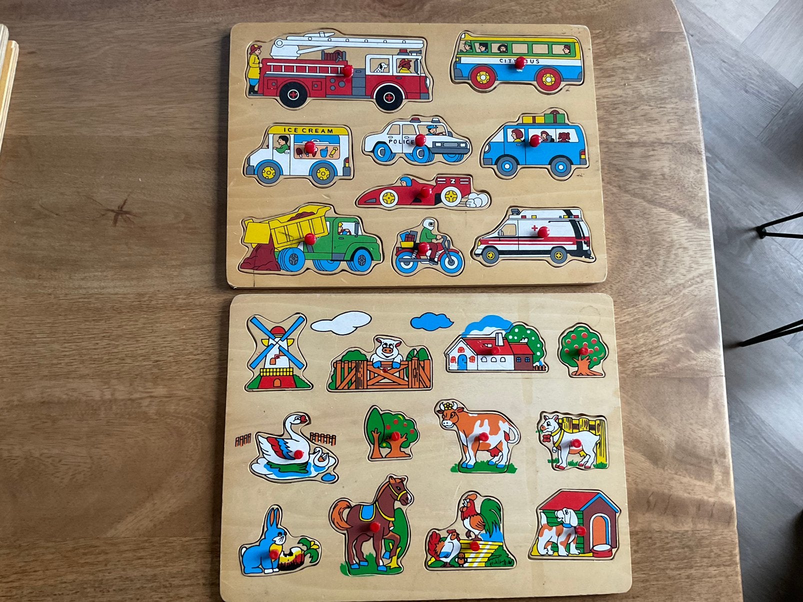 Houten knop puzzels, Ophalen, Gebruikt, Van hout, Minder dan 10 stukjes