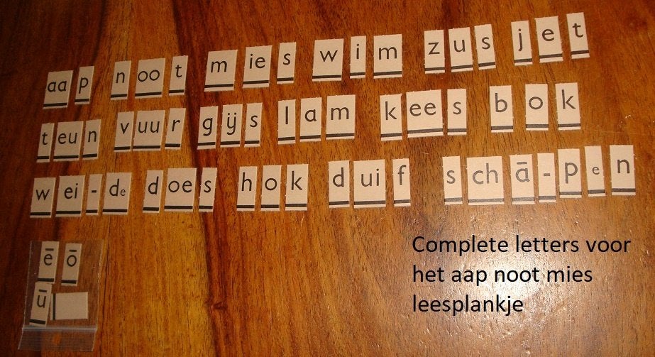 Letters voor Aap Noot Mies leesplankje, Antiek en Kunst, Ophalen