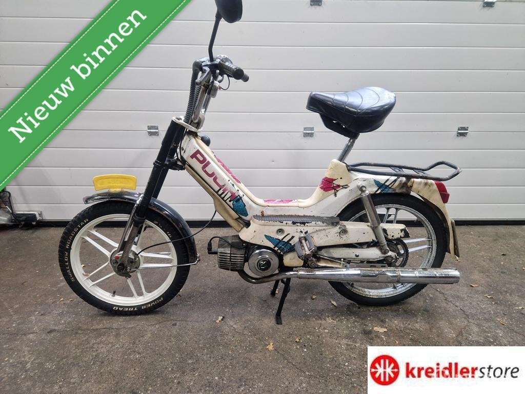 Puch Maxi P1 met geel bromfiets kenteken motor loopt, Puch, Gebruikt, Puch, Puch