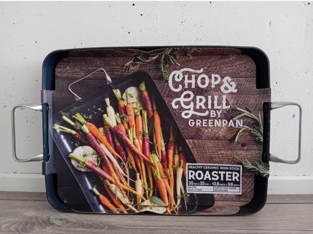 Greenpan Chop&Grill Braadslee/Ovenschaal Zwart. Nieuw!, Ophalen, Nieuw, Grillpan