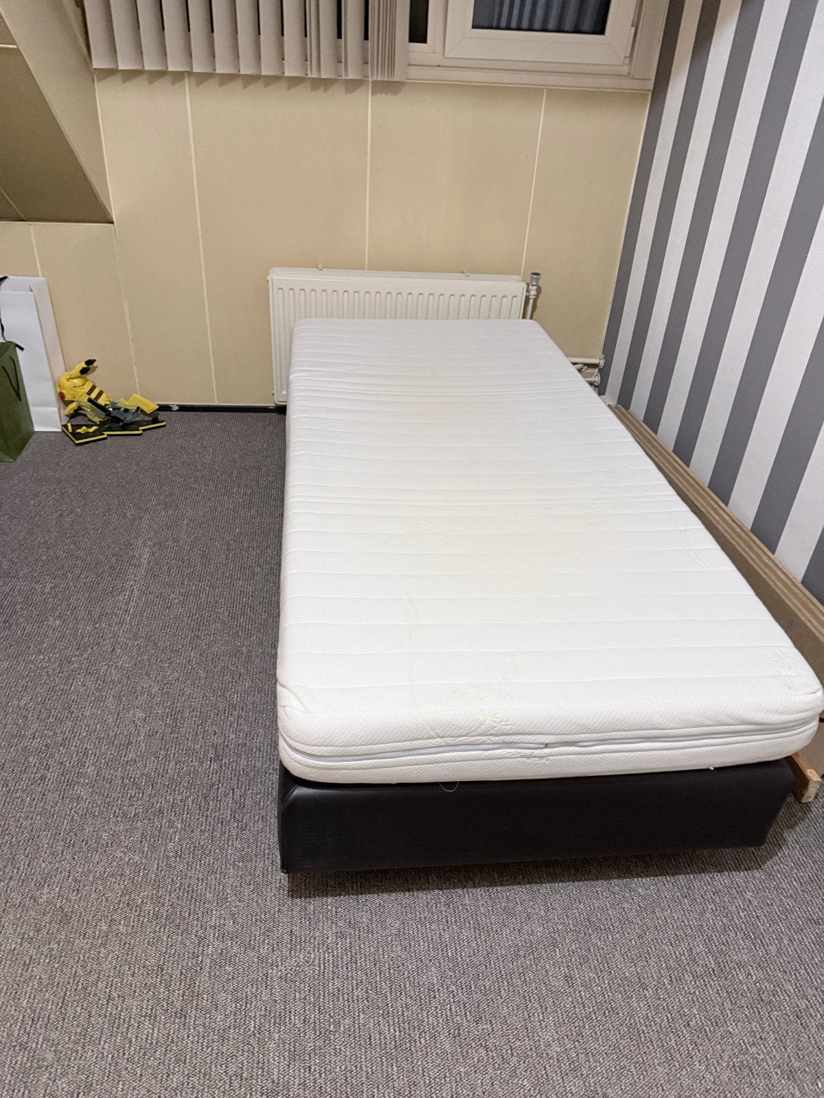 HappyBed Pocketbox | Boxspring 200x90, Ophalen, Gebruikt, Eenpersoons, Zwart