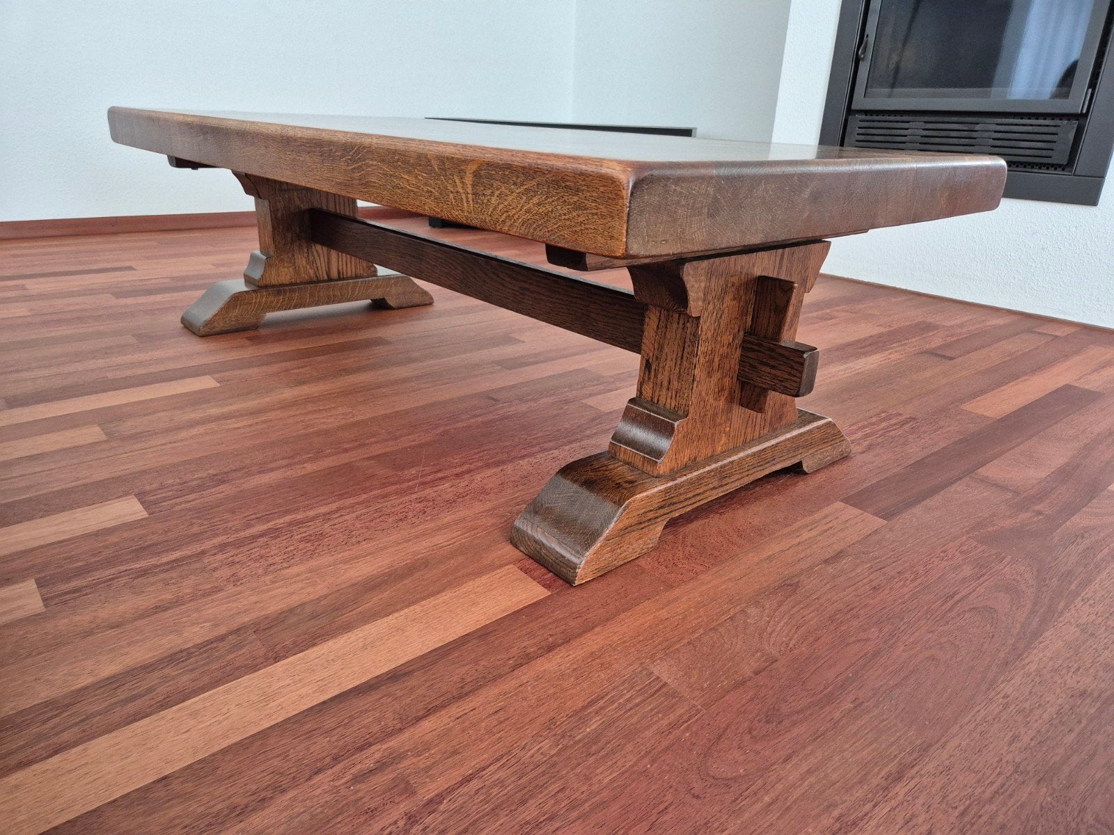 Massief eiken salontafel, Ophalen, Rechthoekig, 100 tot 150 cm, 50 tot 100 cm