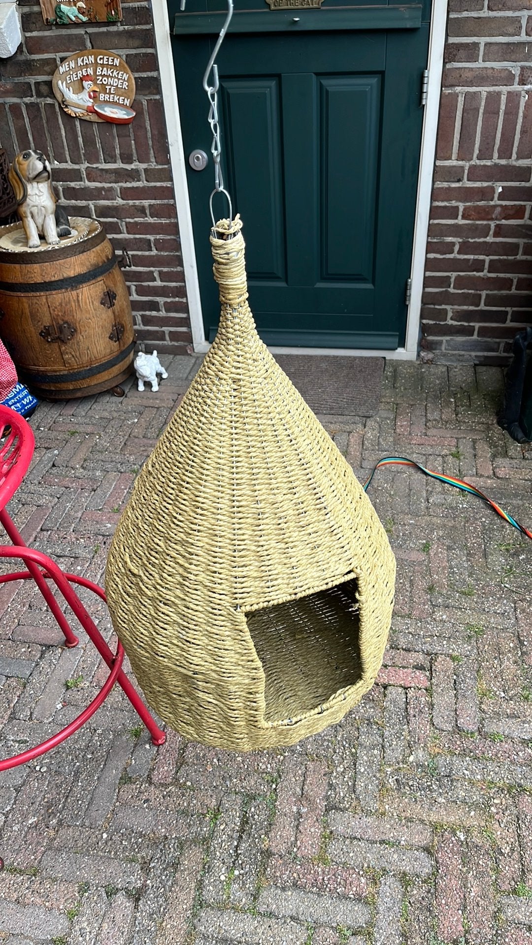 Leuke poezen mand, Ophalen, Zo goed als nieuw, Riet