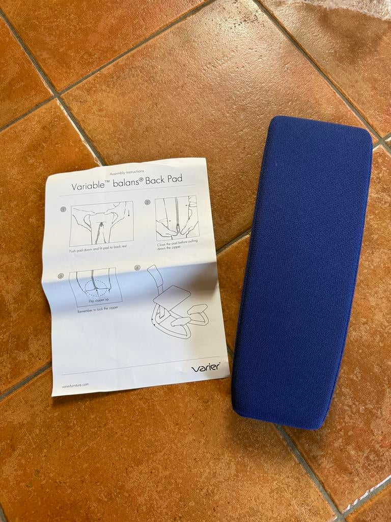 Variable balans Back Pad blauw stof Stokke Varier, Ophalen, Nieuw, Blauw