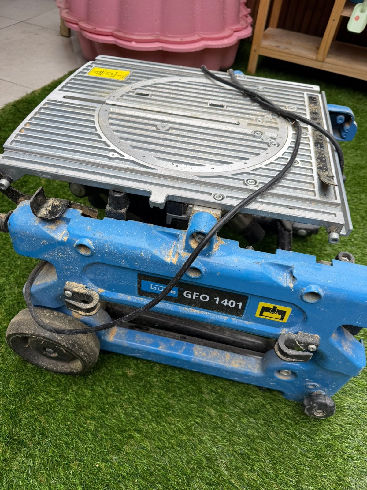 Gude GFO 1401 flipoverzaagtafel, Doe-het-zelf en Verbouw, Ophalen, Zo goed als nieuw, Afkortzaag, 30 tot 70 mm