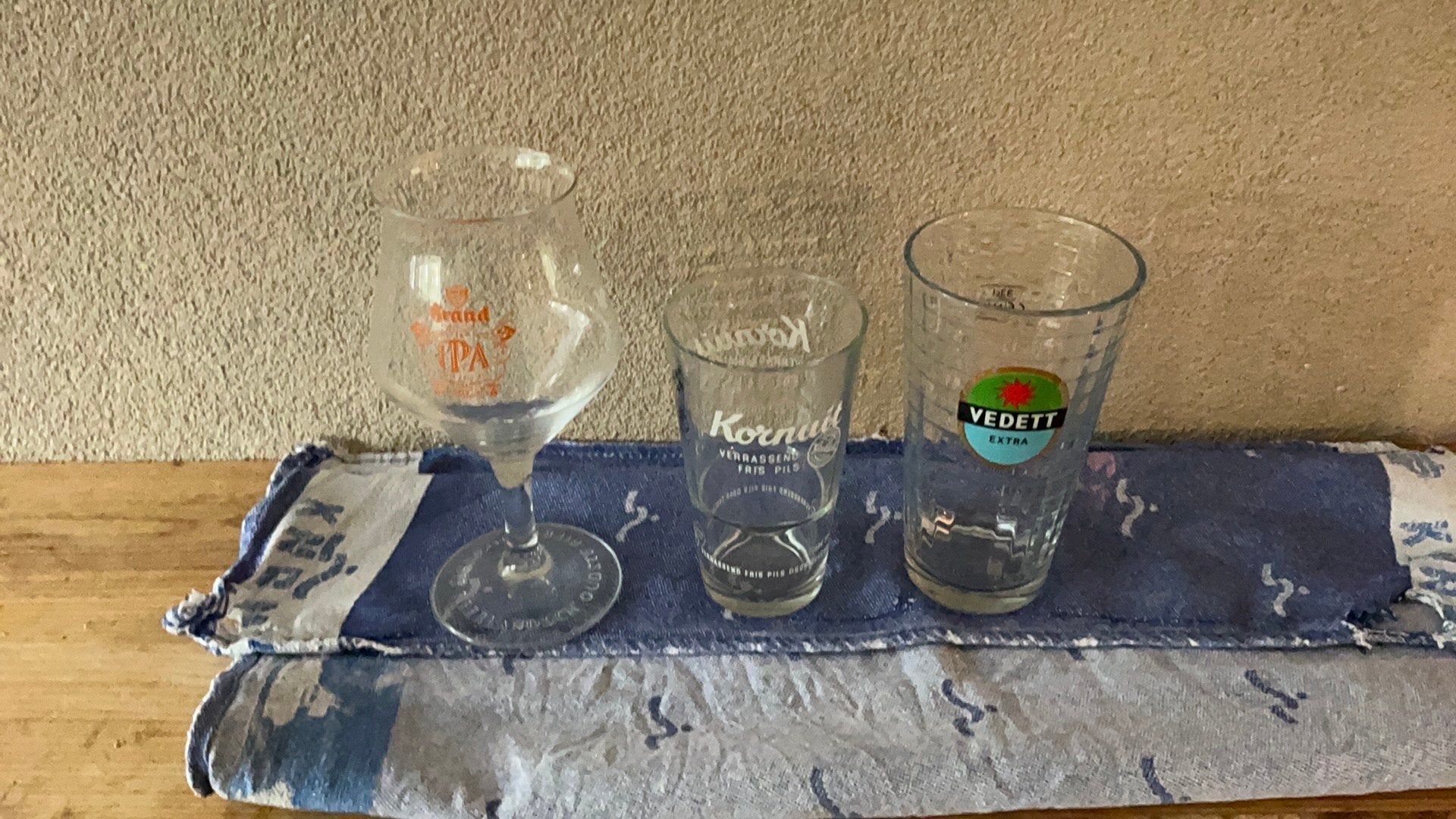 3 bierglazen, Verzamelen, Ophalen of Verzenden, Zo goed als nieuw, Glas of Glazen, Overige merken