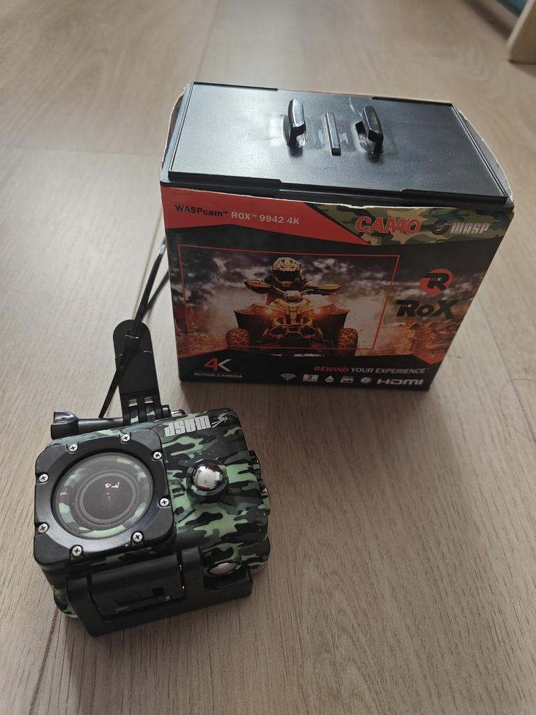 WASPcam ROX 9942 4K Action Camera - Camo Editie, Ophalen of Verzenden