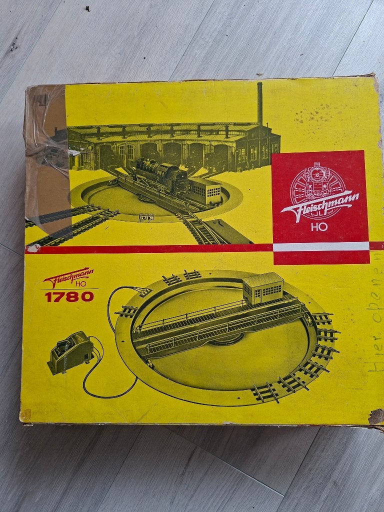 Fleischmann H0 1780 - Draaischijf elektrisch. Vintage, Gebruikt, Rails, Ophalen of Verzenden, Fleischmann