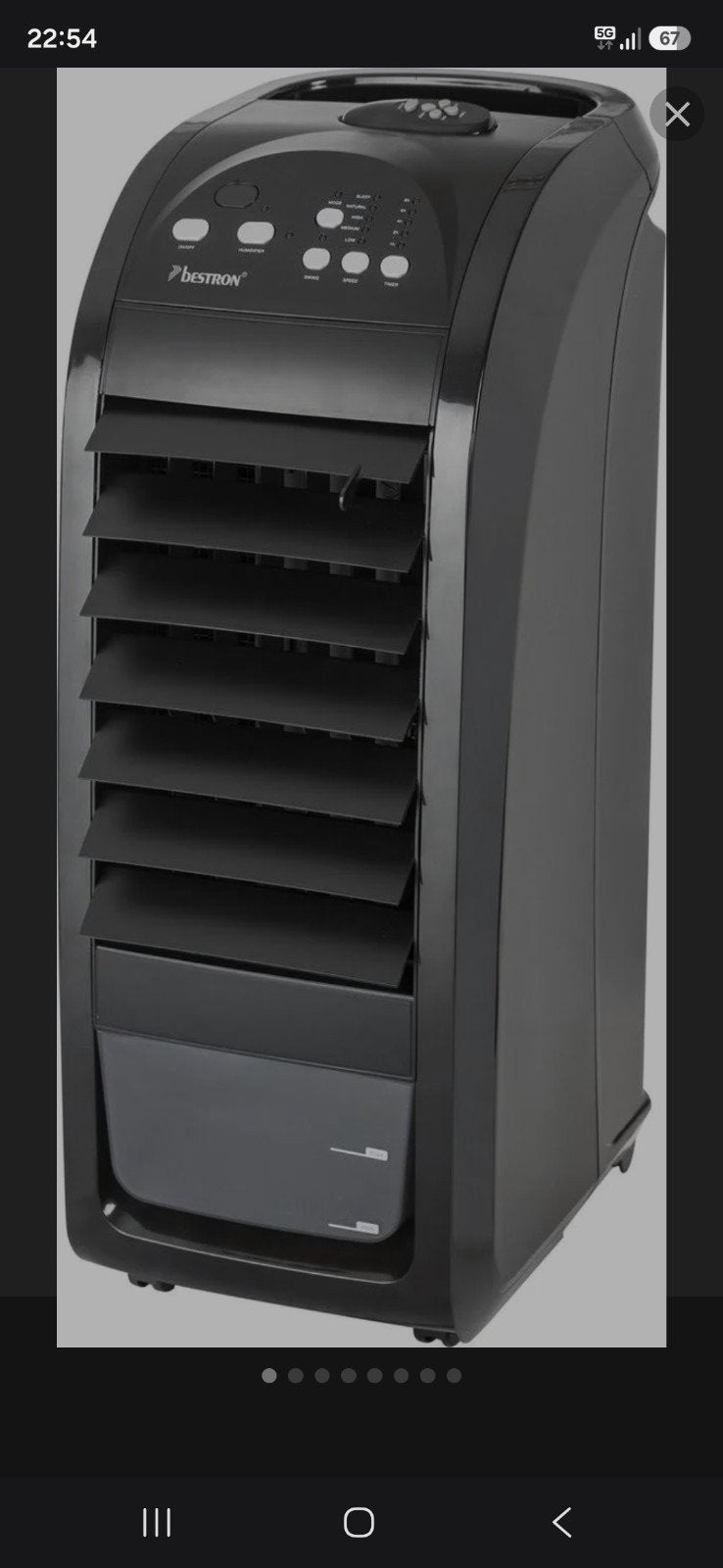 Bestron AAC5000 Aircooler, Witgoed en Apparatuur, Minder dan 60 m³, 3 snelheden of meer, Ophalen of Verzenden, Zo goed als nieuw