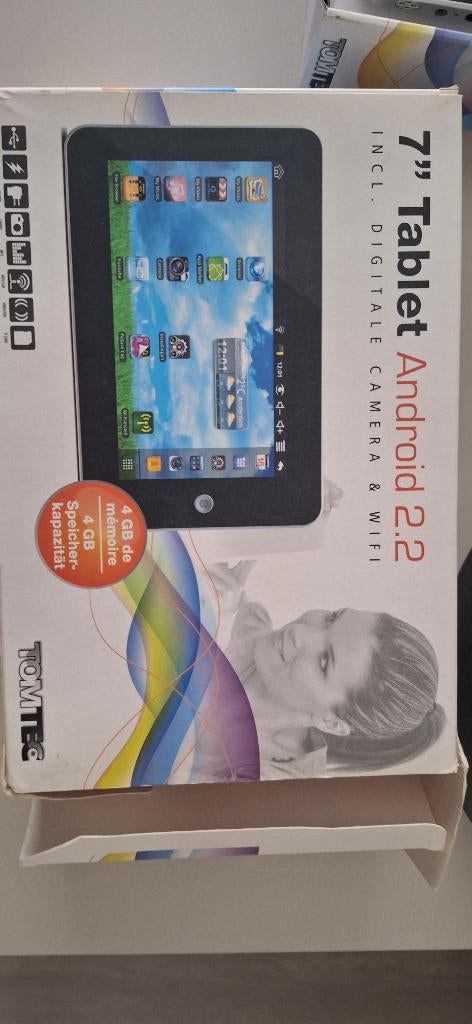 tomtec tablet 7 inch, Computers en Software, Usb-aansluiting, Ophalen of Verzenden, Zo goed als nieuw, 7 Inch Android 2.2