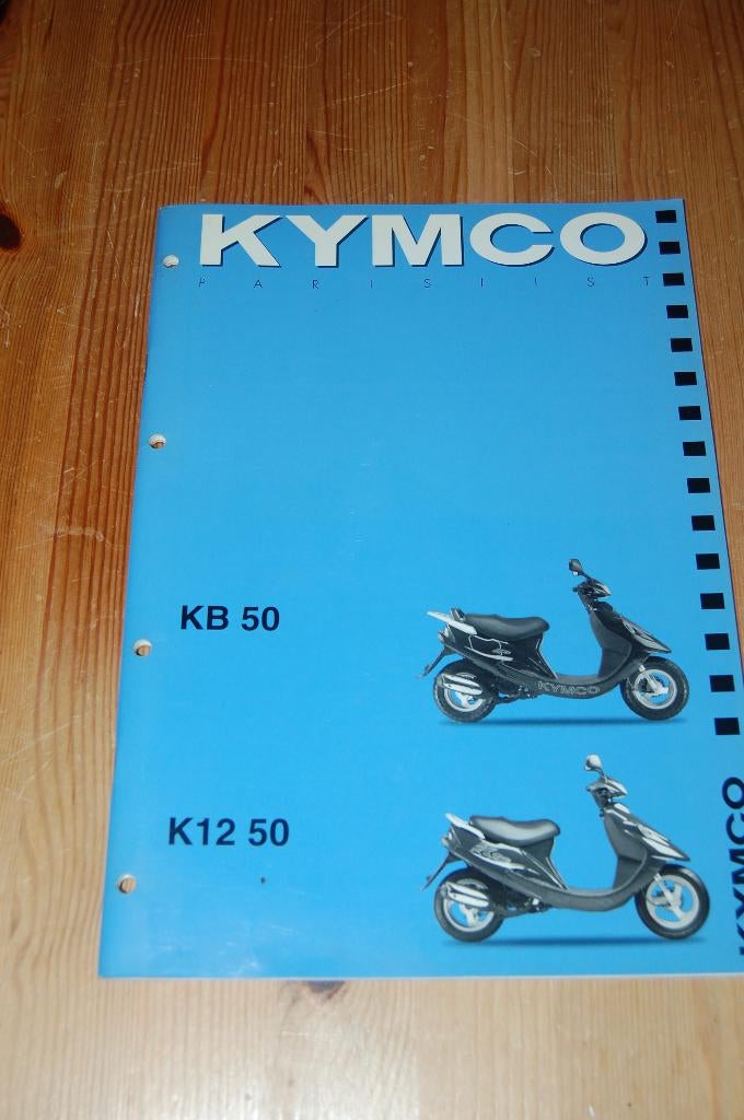Kymco KB50 en KB12 50 onderdelenboek, Fietsen en Brommers, Handleidingen en Instructieboekjes, Zo goed als nieuw, Ophalen of Verzenden