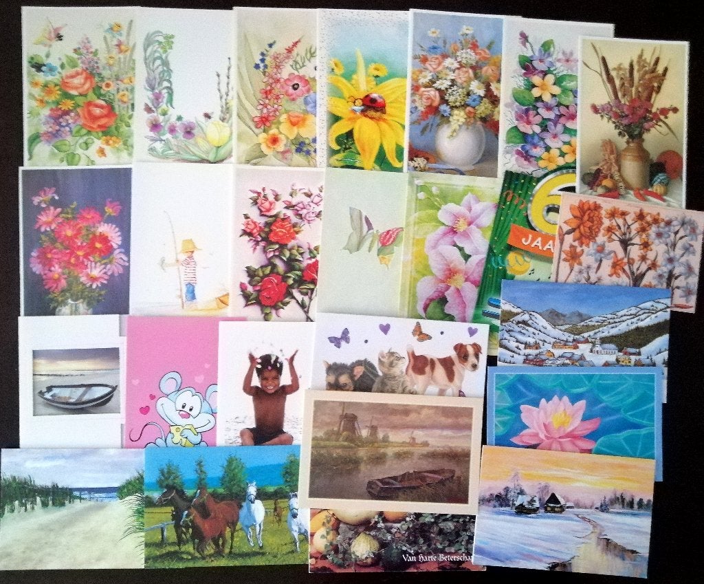 Diverse dubbele wenskaarten, 25 stuks, Ophalen of Verzenden, Nieuw