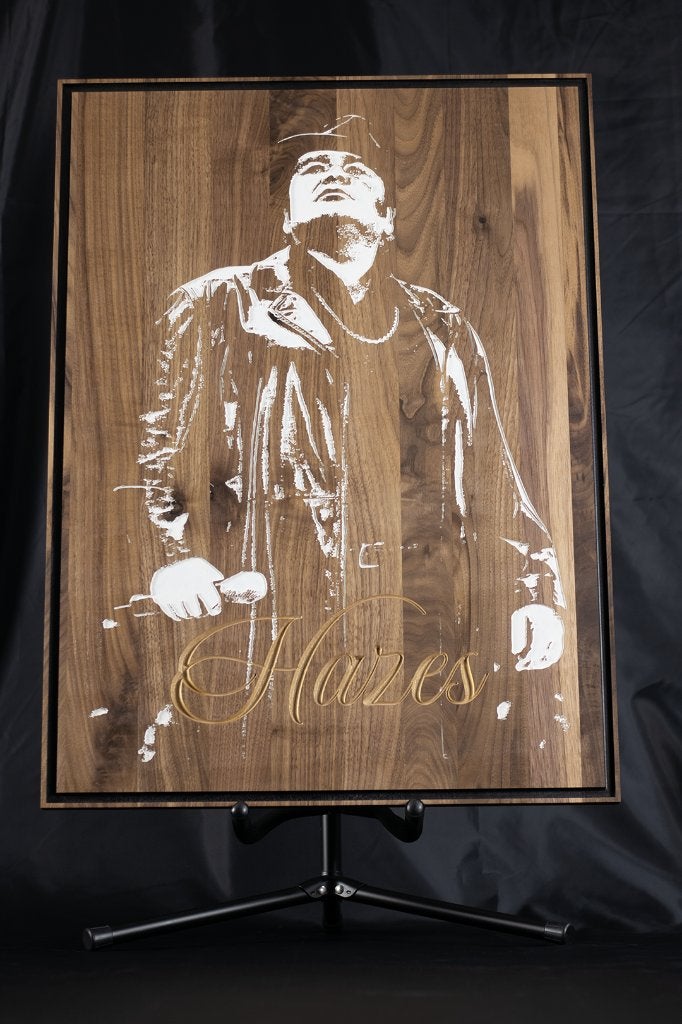 Wanddecoratie | André Hazes | Gefreesd in Walnoot, Antiek en Kunst, Kunst | Overige Kunst, Verzenden