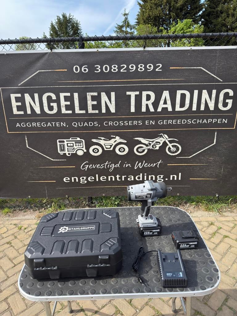 Stahlgruppe 3/4 1600nm 2x accu slagmoersleutel 20v, Ophalen, Nieuw