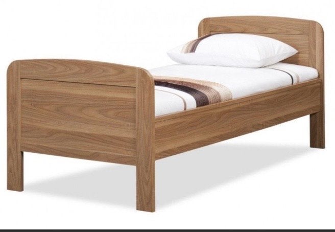 Vroomshoop 1 persoons bed met elektrische lattenbodem, Ophalen, 90 cm, 200 cm, Hout