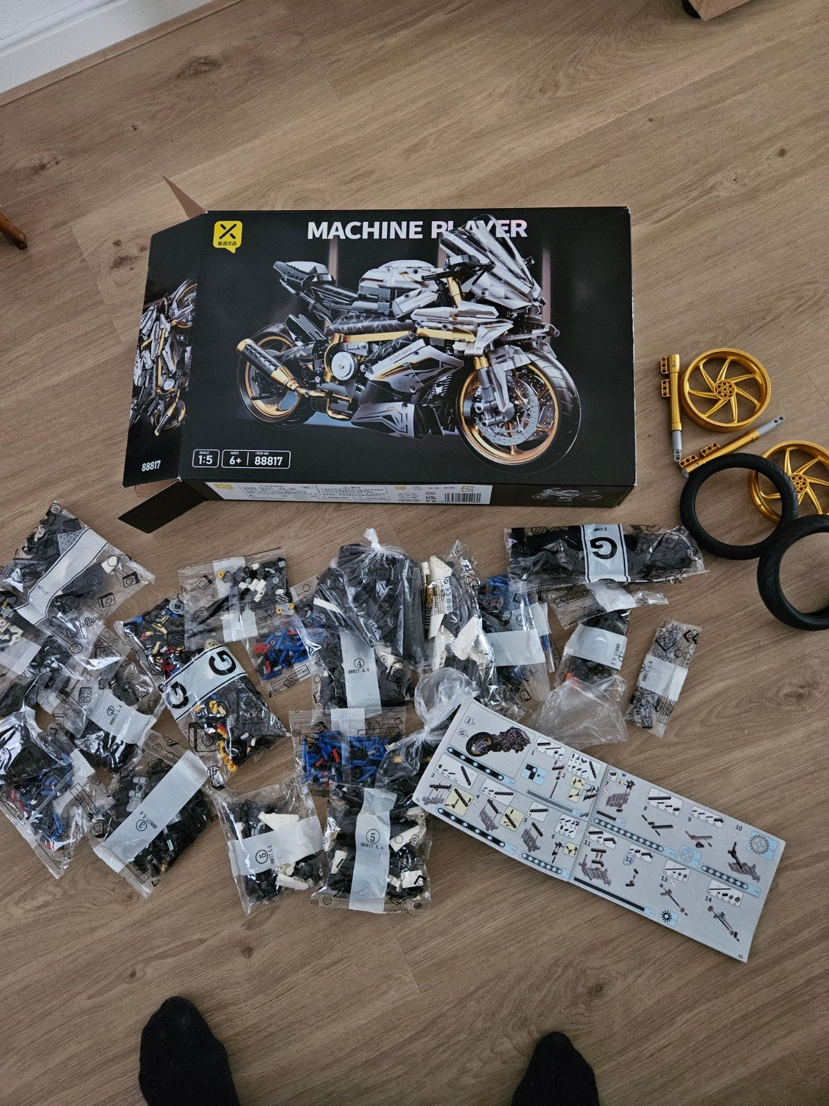 Bouwpakket Motorfiets - Machine Player (Nieuw), Overige merken, Nieuw, Ophalen of Verzenden, Groter dan 1:32