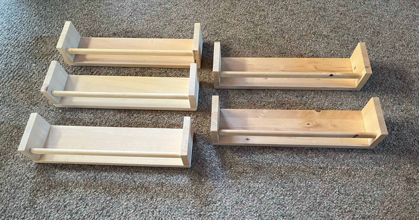 Houten Ikea Bekvam kruidenrekjes / boekenplankjes (5 stuks), Huis en Inrichting, Ophalen, Gebruikt
