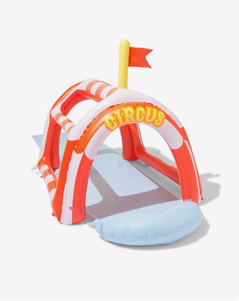 Opblaas waterpret glijbaan, Ophalen, 400 cm of meer, Rechthoekig, 80 tot 120 cm
