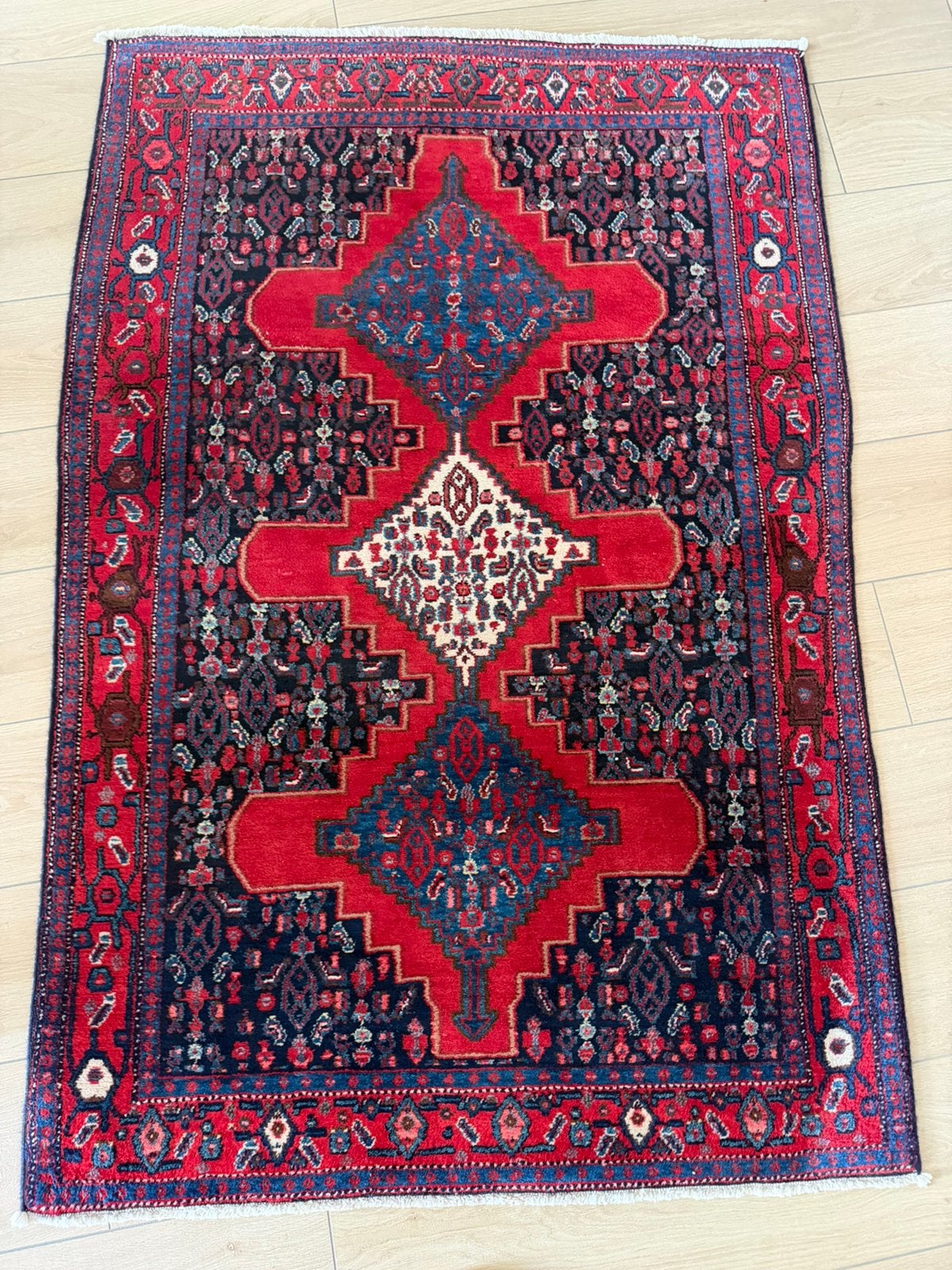 Authentiek Perzisch Sennah tapijt - 185x122 cm, Ophalen, Gebruikt, 100 tot 150 cm, 150 tot 200 cm