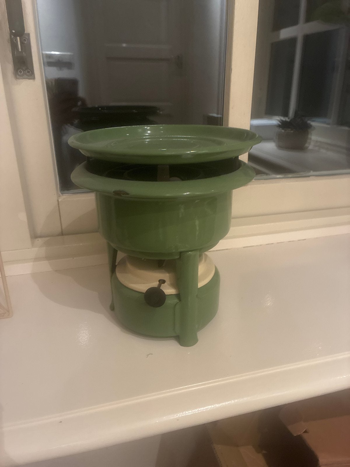 Vintage Groene Spiritusbrander / Rechaud, Ophalen