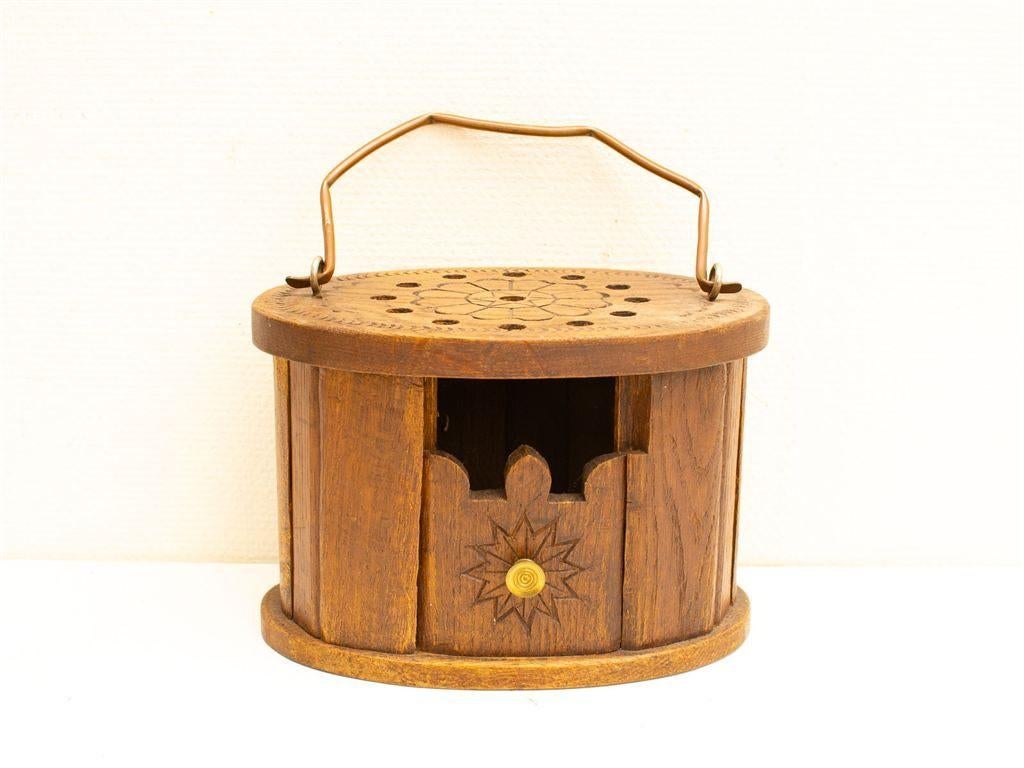 Houten ovale voetenstoof 32623, Huis en Inrichting, Minder dan 50 cm, Gebruikt, 125 cm of meer, Ophalen of Verzenden