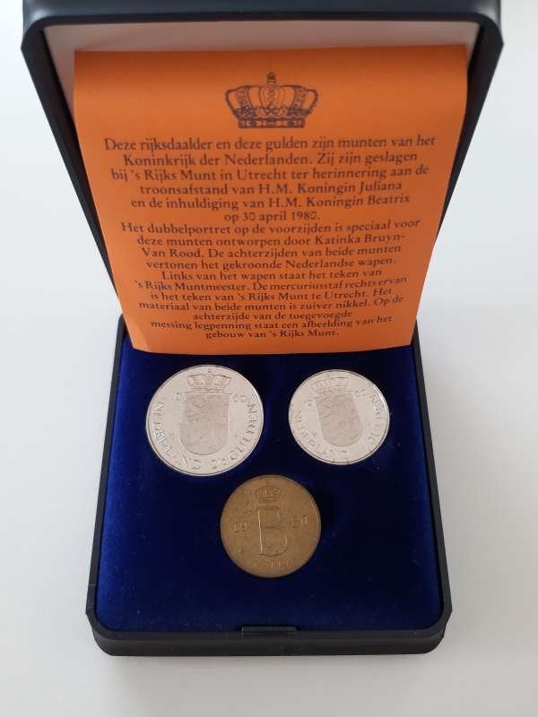Nederland Jaarset 1980 Inhuldiging Beatrix, Postzegels en Munten, Munten | Nederland, Ophalen, Koningin Beatrix, Setje