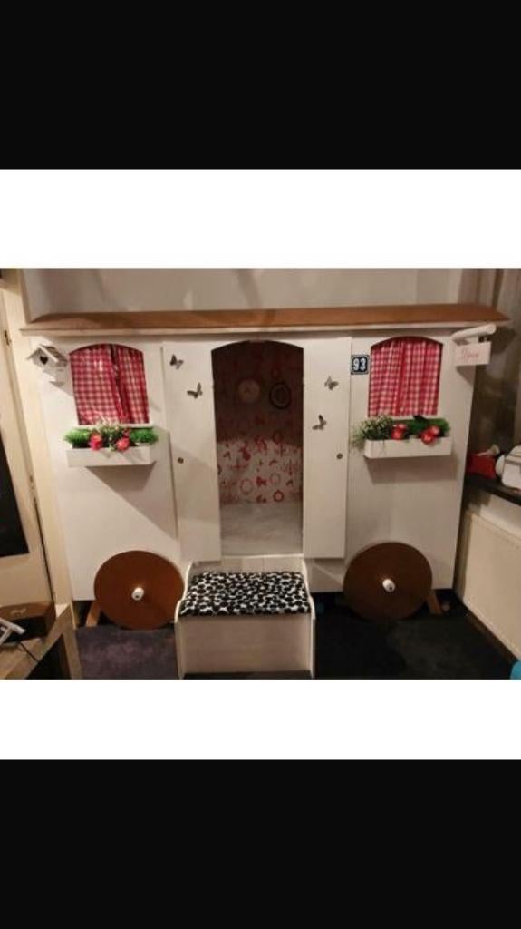 Kinderbed  pipo wagen, Ophalen, Gebruikt, 90 cm, Hout