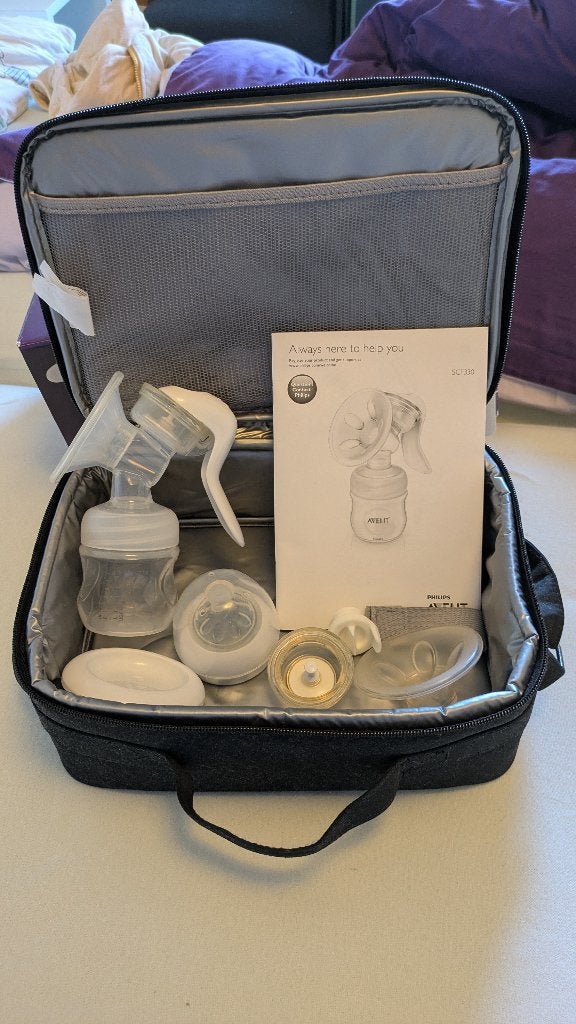 Philips Avent handkolf en bewaarbekers, Ophalen of Verzenden, Gebruikt, Borstkolf, Philips Avent