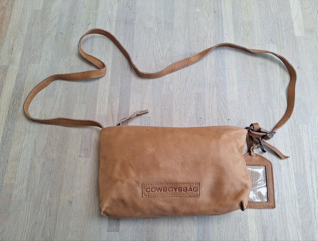Cowboysbag leren schoudertasje - Bruin, Ophalen of Verzenden, Gebruikt, Bruin, Schoudertasje