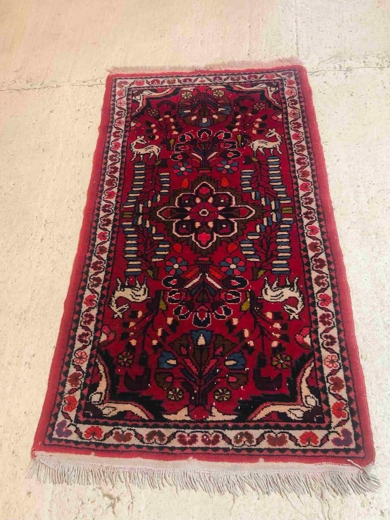 Vintage handgeknoopt Perzisch tapijt 136/73 cm, Gebruikt, 100 tot 150 cm, Etten-Leur, DJT@dejuistetoon.eu