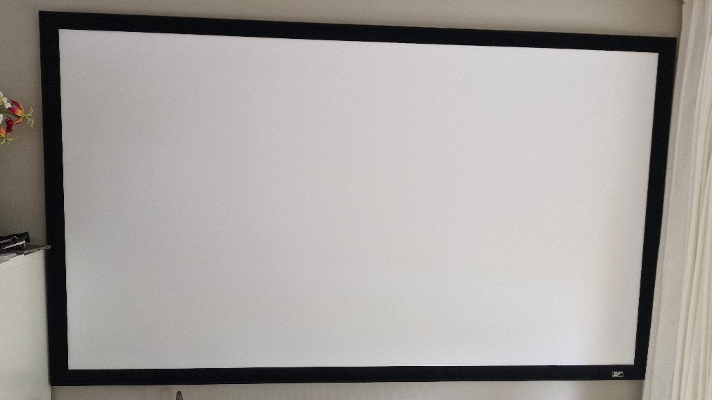110 inch vast beamer scherm Elite Screens, Audio, Tv en Foto, Projectieschermen, Ophalen, Zo goed als nieuw