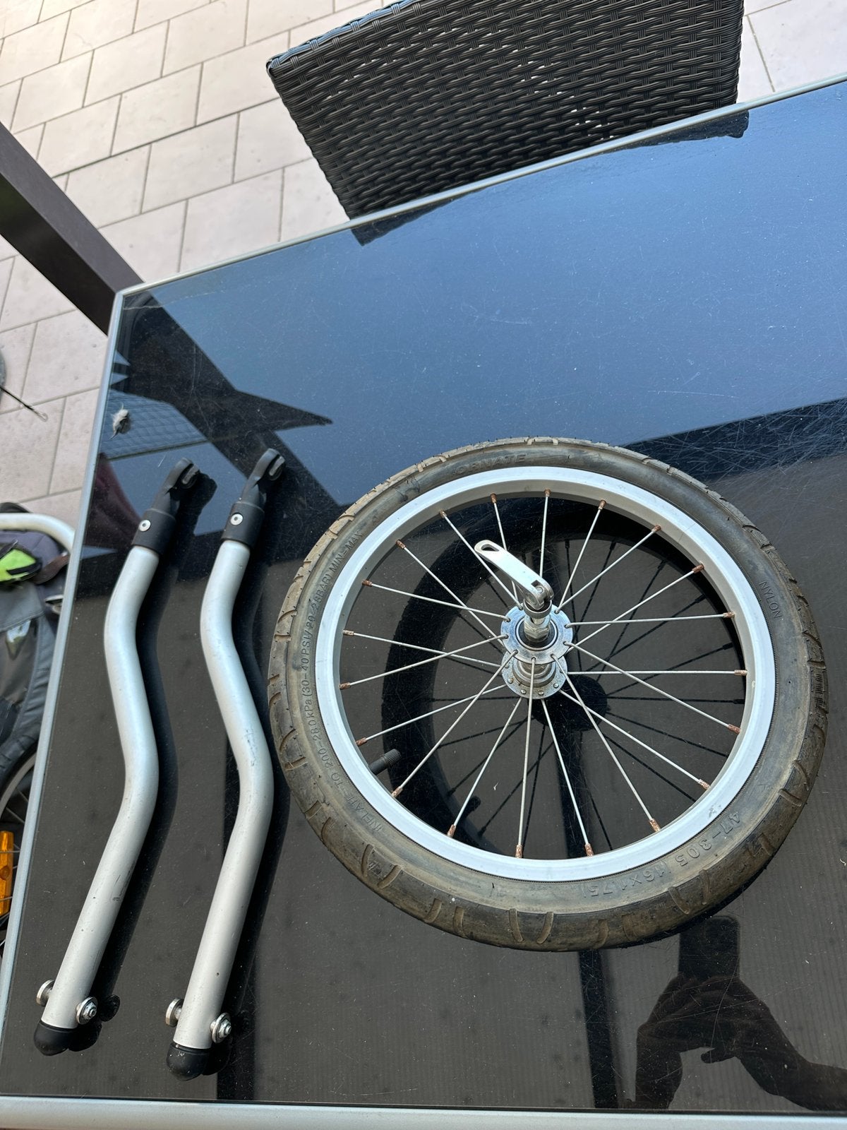 Croozer jogger wiel met 2 stangen jogger set, Ophalen of Verzenden, Zo goed als nieuw, Overige typen, 40 tot 60 kg