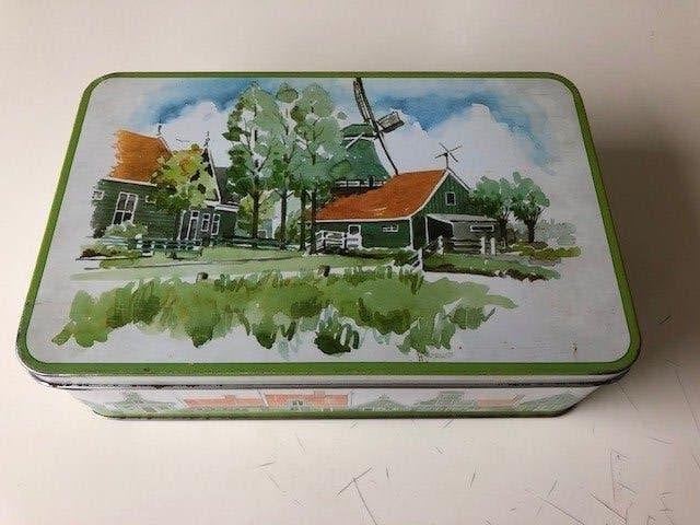 Verkade koekblik, Ophalen of Verzenden, Gebruikt, Koek(jes), Verkade