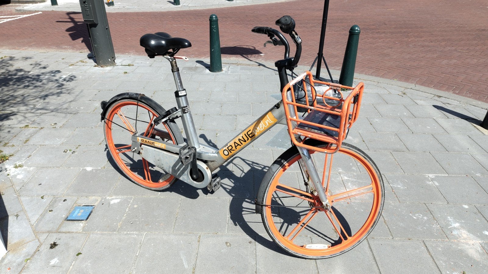 Oranjewiel fiets, Ophalen, Gebruikt