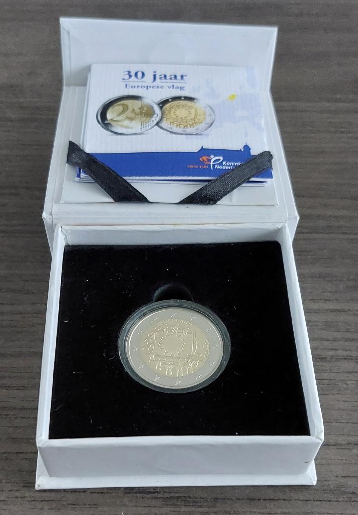 Nederland 2 euro 2015 Proof 30 jaar Europese vlag, Ophalen of Verzenden, Koningin Beatrix, Euro's
