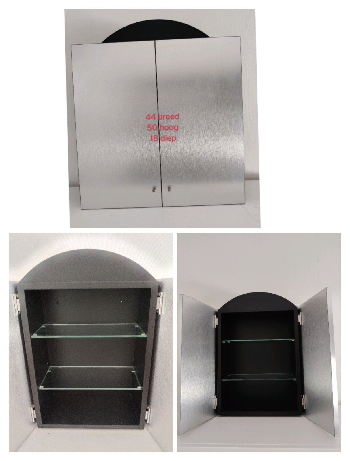 Hangend gedenk/vitrine kastje met glazen planken, Ophalen, Minder dan 50 cm, Minder dan 25 cm, Minder dan 100 cm