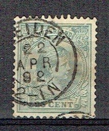 Nederland 1891 nr 40 Prinses Wilhelmina LEIDEN, Verzenden, Gestempeld, Koningshuis