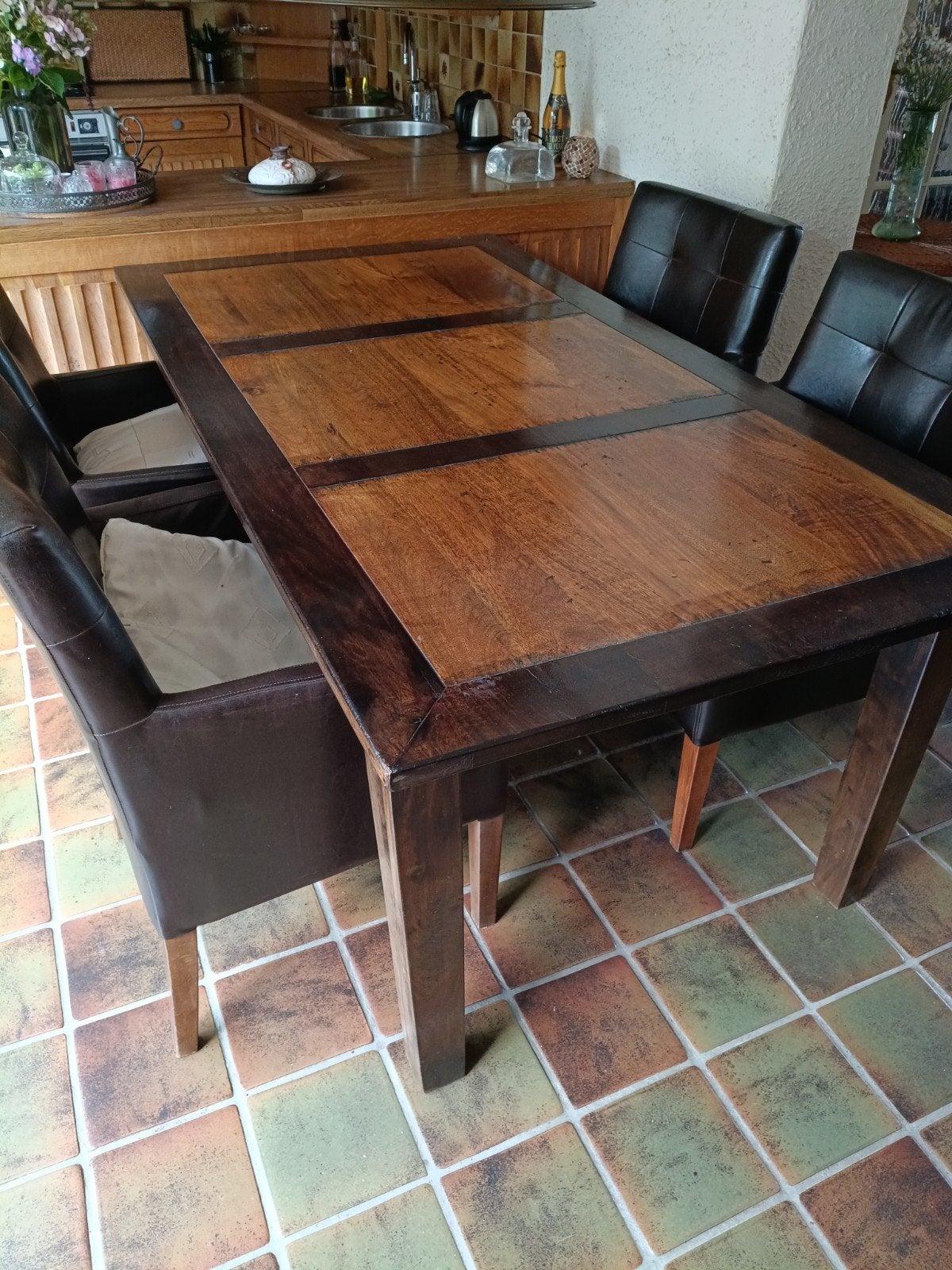 Tafel met 4 stoelen, Ophalen, Gebruikt, 4 tot 6 stoelen