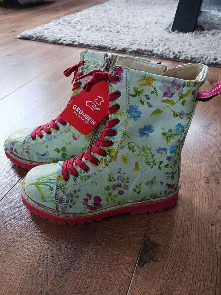 Nieuwe Grünbein schoenen maat 37 - Super leuk bloemenprint!, Kleding | Dames, Schoenen, Overige kleuren, Verzenden, Lage of Enkellaarzen