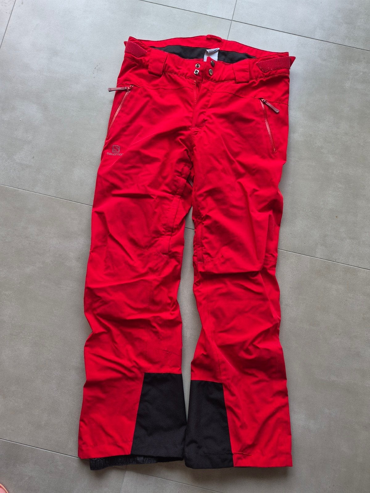 Salomon Skibroek Heren Maat M Rood - Gebruikt met reparaties, Broek, Maat 48/50 (M), Ophalen of Verzenden, Salomon