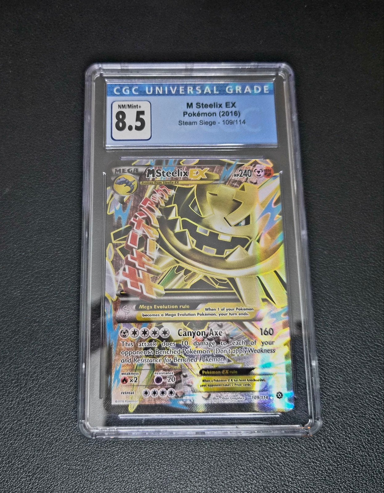 M Steelix EX 109/114 Steam Siege 2016 CGC 8,5, Ophalen of Verzenden, Zo goed als nieuw