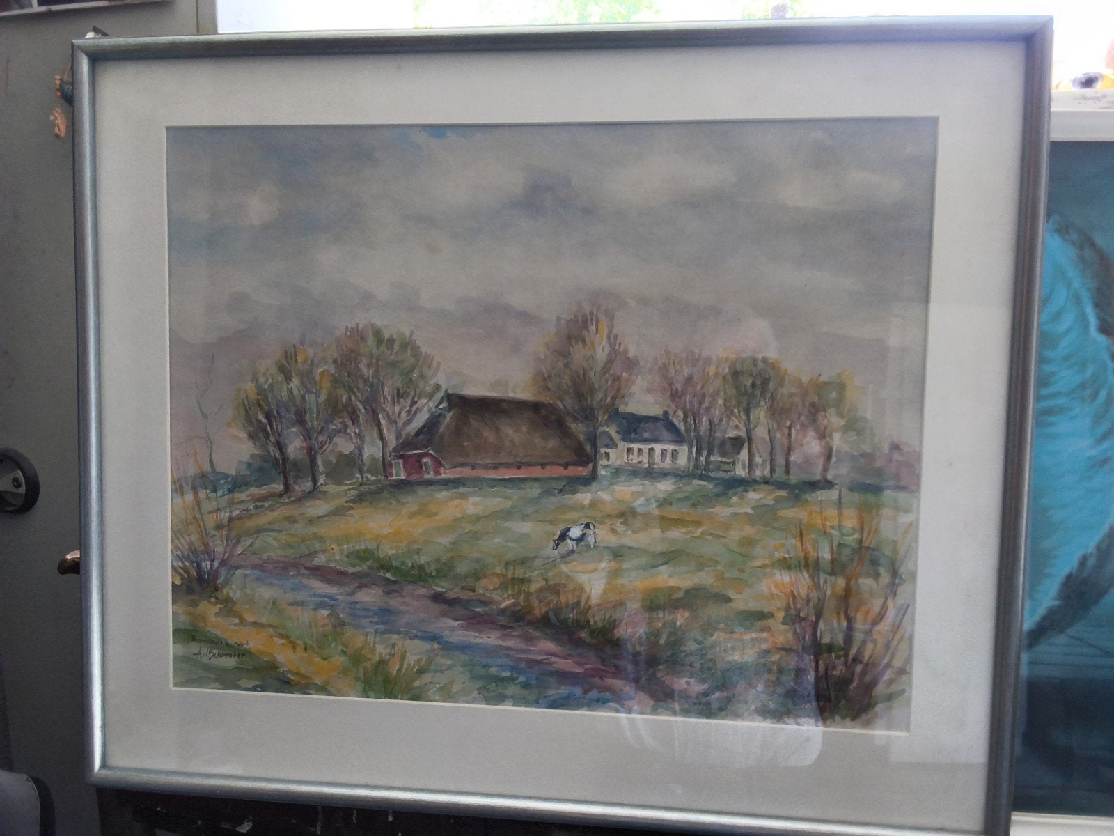 Aquarel A W Schreuder, Antiek en Kunst, Kunst | Schilderijen | Klassiek, Ophalen