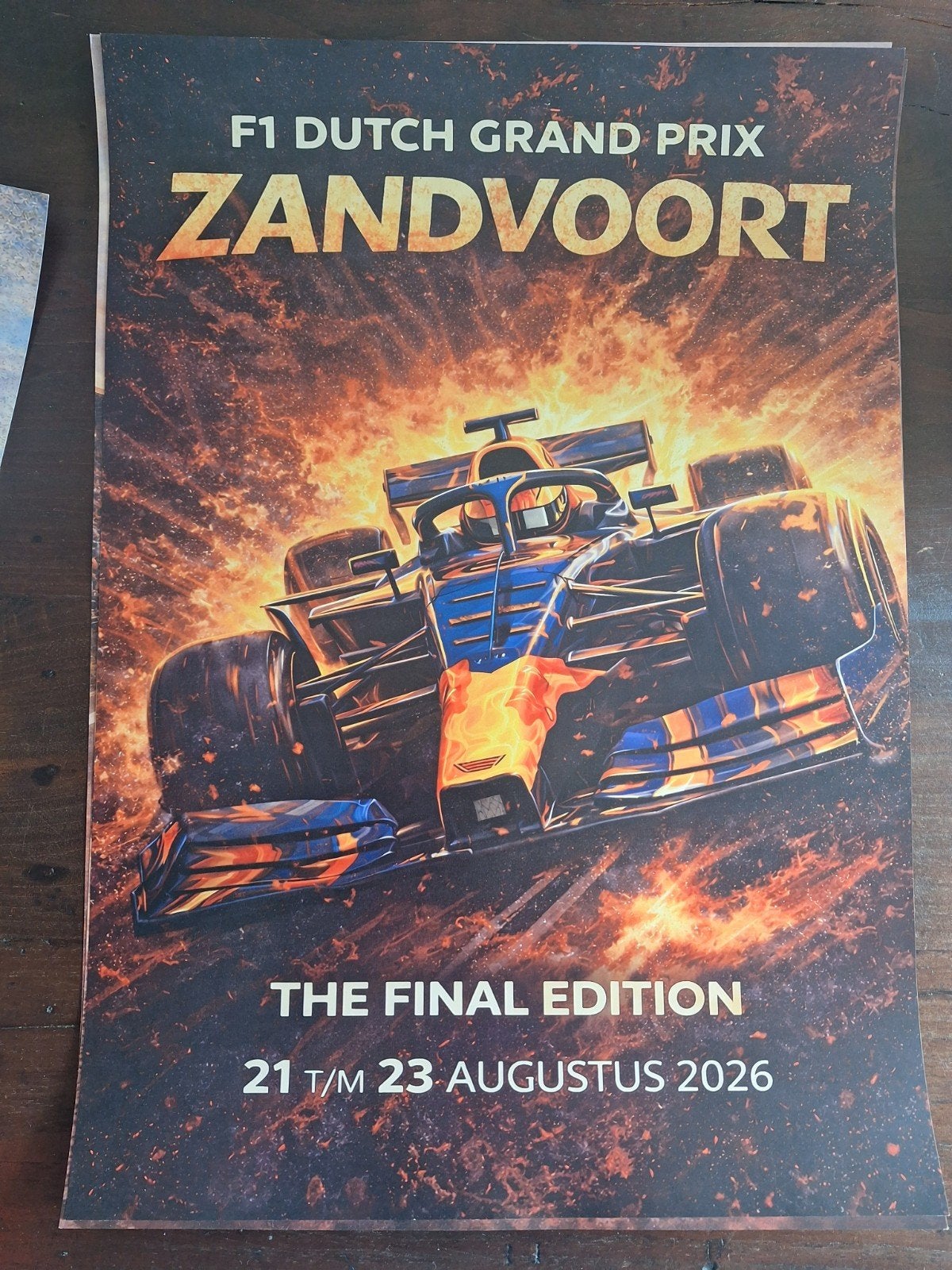 Poster F1 Grand Prix Zandvoort 2026, Rechthoekig Staand, Verzenden, Nieuw, Sport
